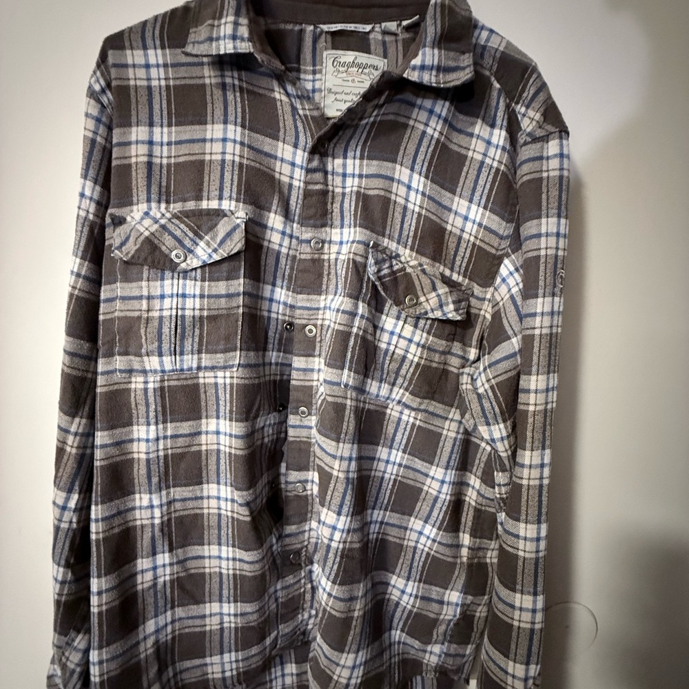 Craghoppers Brown and White Plaid Men's Shirt